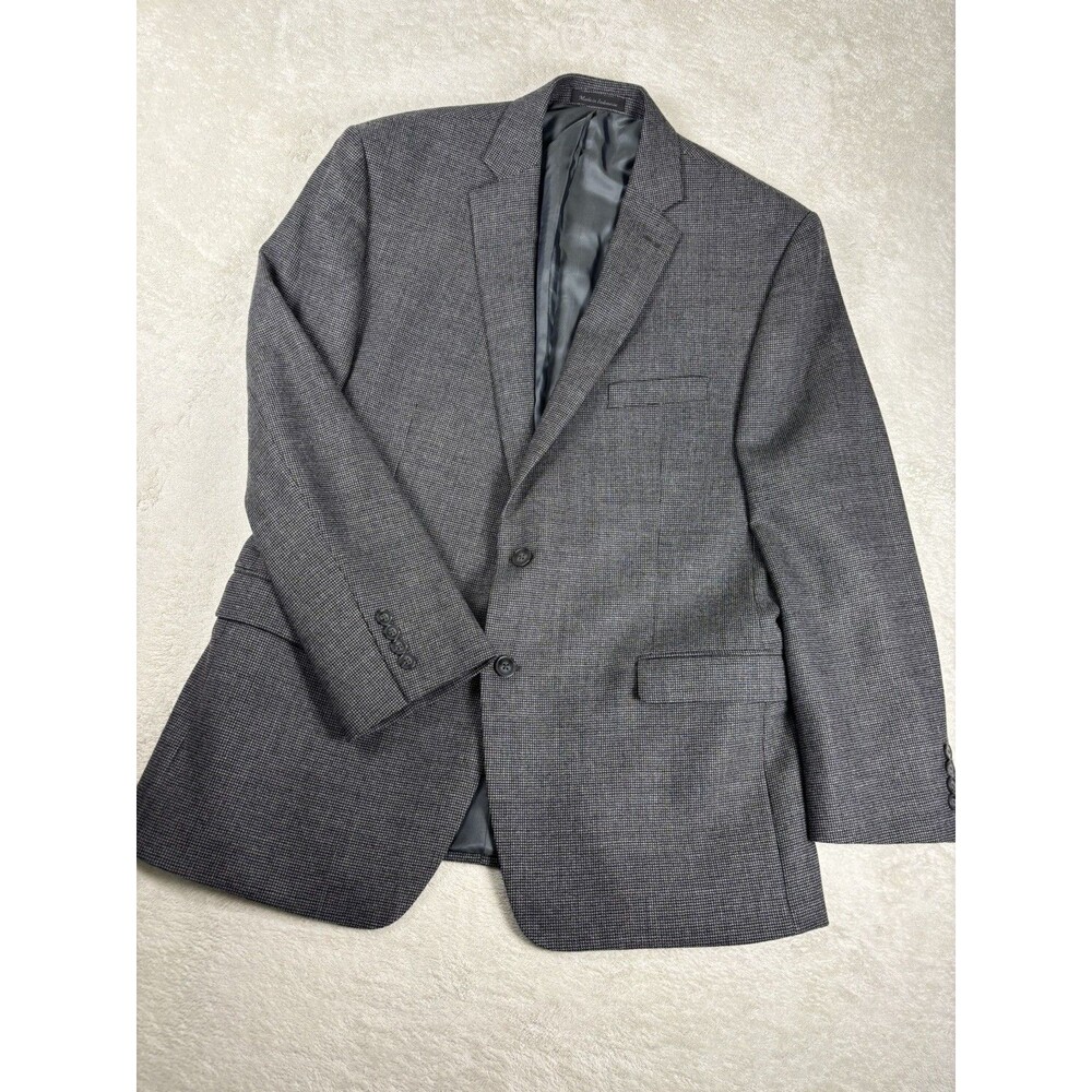 Calvin Klein 44R Gray 100% Wool Textured Blazer Sport Coat Suit coat NEW w/otags